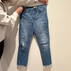MADEWELL HIGH RISE BOYFRIEND JEANS SIZE 25